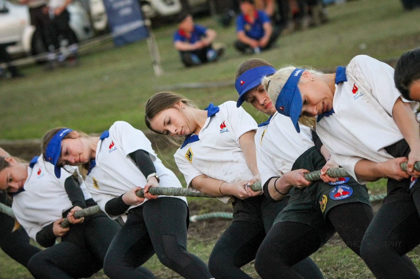 Western Cape women's Tug-of-War team in competition Western Cape women's Tug-of-War team in competition